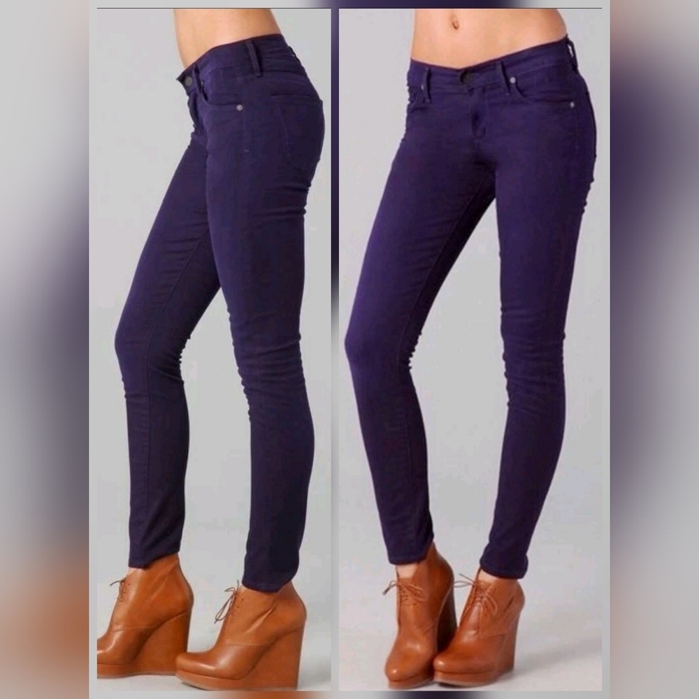 ❤️ CITIZENS OF HUMANITY THOMPSON CROP SKINNY POISON PURPLE JEANS, 12 (31)